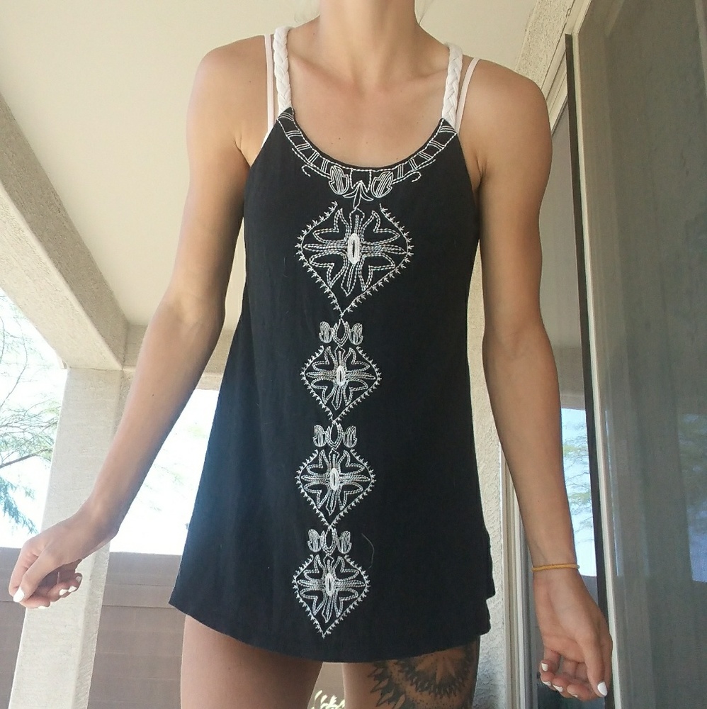 Navy Blue Hippie Tank